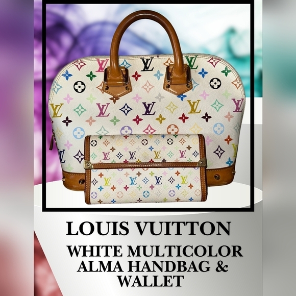 Louis Vuitton Handbags - Authentic Louis Vuitton Rare Colab With Takashi Murakami Handbag & Wallet Set
